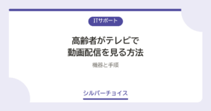 高齢者がテレビで動画配信を見る方法機器5選と手順
